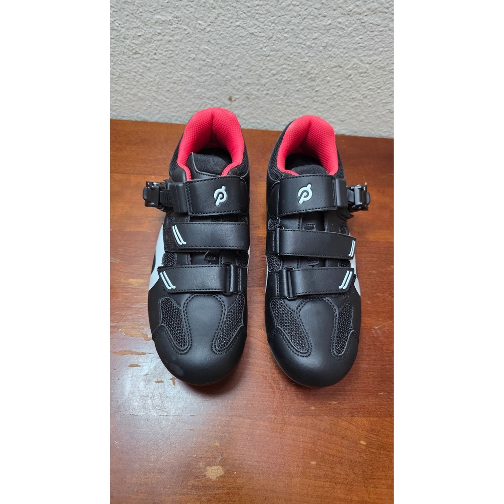 NWOT Peloton Cycling Shoes Black Red Indoor Spin Bike EU 40 US Women 9 Men 7